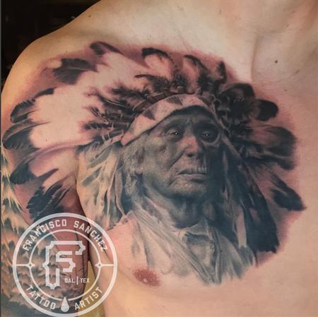 Francisco Sanchez - Realistic Native American Tattoo